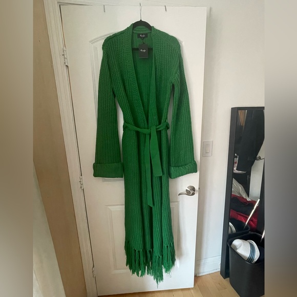COPY - Hanifa, Emerald Green Mya Sweater Cardigan/Maxi Dress. never worn. - Picture 4 of 5